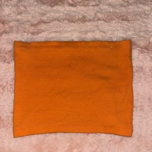 orange bandeau top